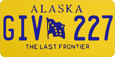 AK license plate GIV227