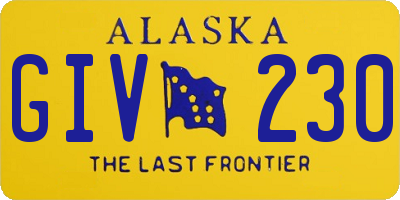 AK license plate GIV230