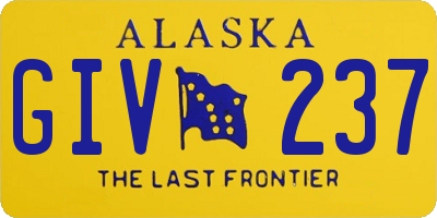 AK license plate GIV237