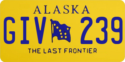 AK license plate GIV239