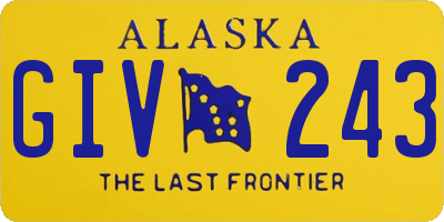AK license plate GIV243