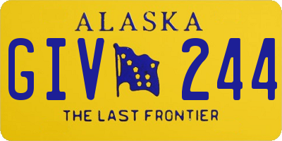 AK license plate GIV244