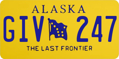 AK license plate GIV247