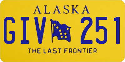 AK license plate GIV251