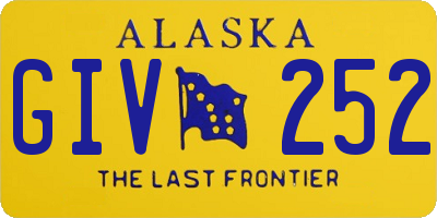 AK license plate GIV252