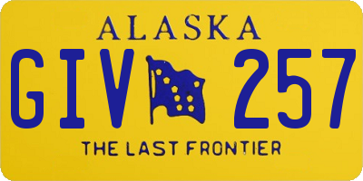 AK license plate GIV257