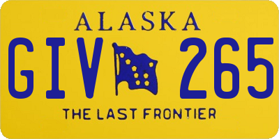 AK license plate GIV265
