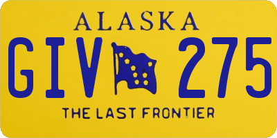AK license plate GIV275