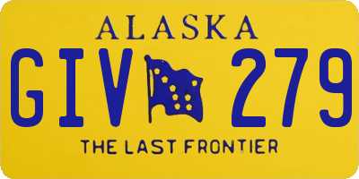 AK license plate GIV279