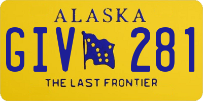 AK license plate GIV281