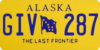 AK license plate GIV287