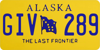 AK license plate GIV289