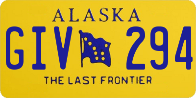 AK license plate GIV294
