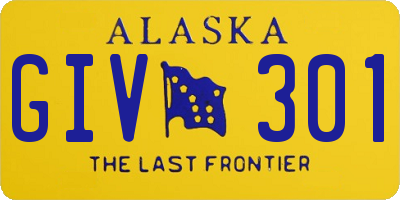 AK license plate GIV301