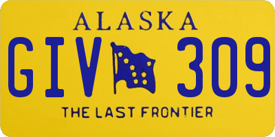 AK license plate GIV309