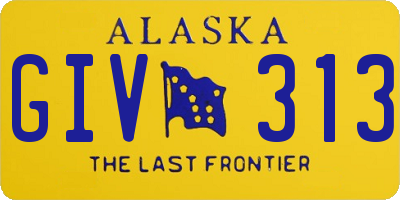 AK license plate GIV313