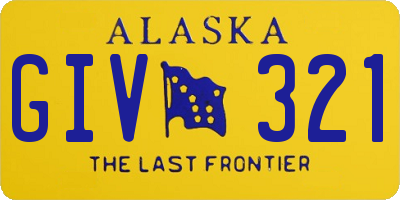 AK license plate GIV321
