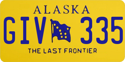 AK license plate GIV335