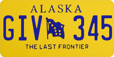 AK license plate GIV345