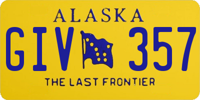 AK license plate GIV357