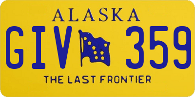 AK license plate GIV359