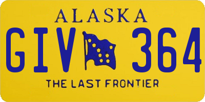 AK license plate GIV364