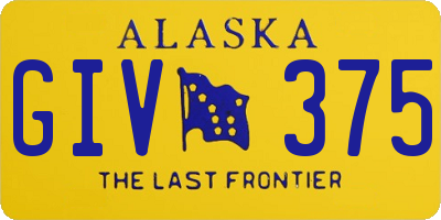 AK license plate GIV375