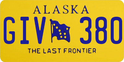 AK license plate GIV380