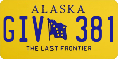 AK license plate GIV381
