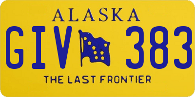 AK license plate GIV383