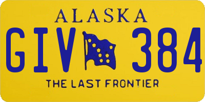 AK license plate GIV384