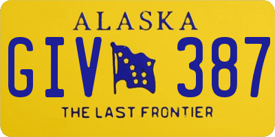 AK license plate GIV387