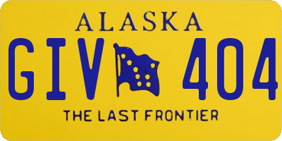 AK license plate GIV404
