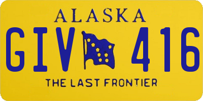 AK license plate GIV416
