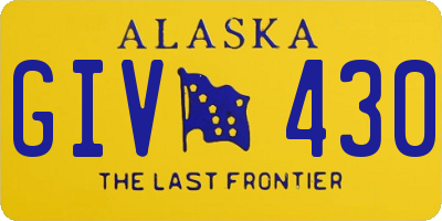 AK license plate GIV430