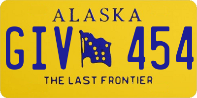 AK license plate GIV454