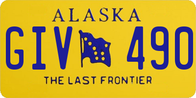 AK license plate GIV490