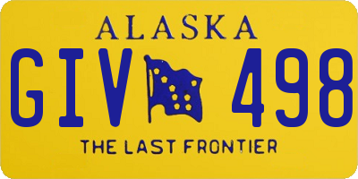 AK license plate GIV498