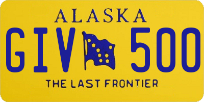 AK license plate GIV500