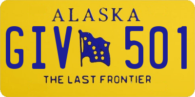 AK license plate GIV501