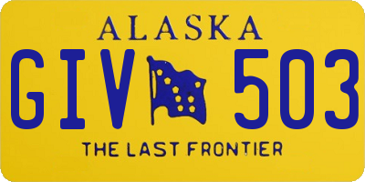 AK license plate GIV503
