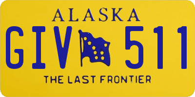 AK license plate GIV511