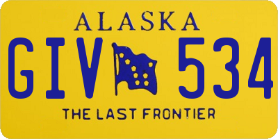 AK license plate GIV534
