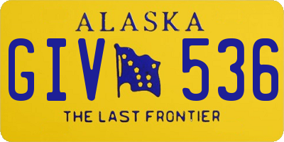 AK license plate GIV536