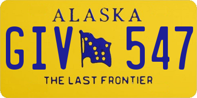 AK license plate GIV547