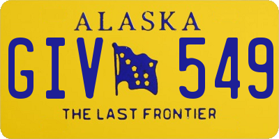 AK license plate GIV549