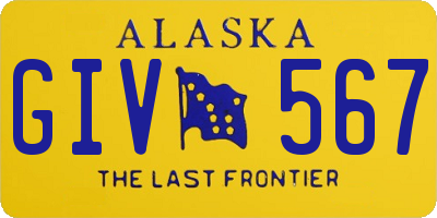 AK license plate GIV567