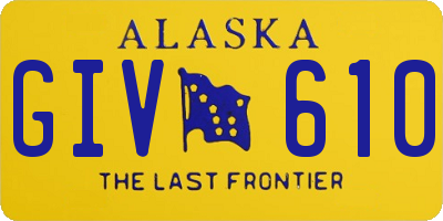 AK license plate GIV610