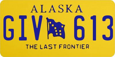 AK license plate GIV613
