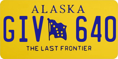 AK license plate GIV640
